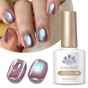 BORN PRETTY 10ml Pink Green Purple Cat Magnetic Gel Water Light Glitter Soak Off UV Gel Semi Permanent Manicure Nail Art Varnish