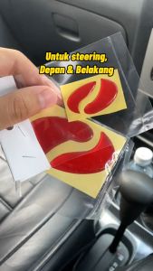 Car Emblem Sticker PERODUA ARUZ Front Rear Steering Night Reflective 3M 3D Epoxy Logo Car Accessories Aksesori Kereta