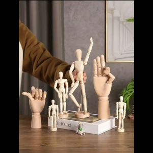 Manekin Kayu Manekin Tangan Pajangan Action Figure Hiasan Meja Patung Manekin Sketsa