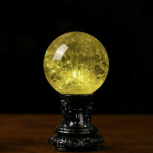 RUANFU | Natural Yellow Crystal Ball Ornament