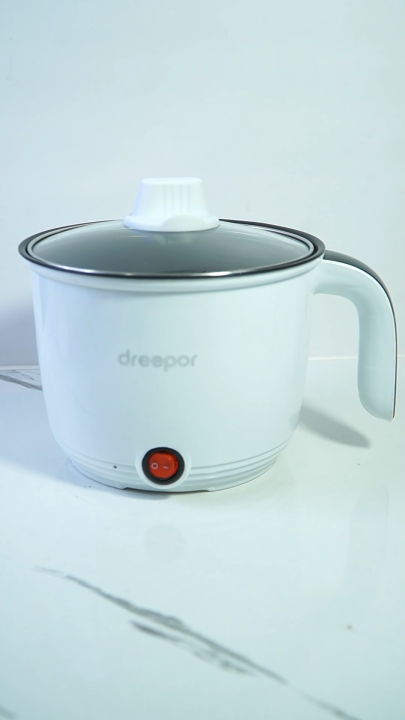 Dreepor Mini Rice Cooker 1.8L Electric Multi cooker Electric Boiling Pot Steamer Cooker Non-Stick Inner Pot With Steamer