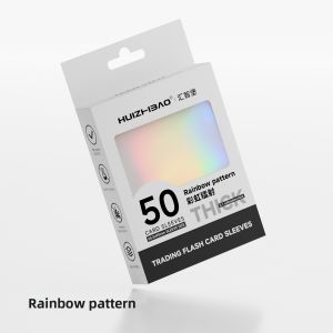 HUIZHIBAO | Thickened Rainbow Holographic Card Sleeves