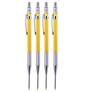 MROOFUL | Deep Hole Metal Woodworking Mechanical Pencil Set or 2.0mm 2B Replaceable Leads Marking Pencil for Woodworking Supplies