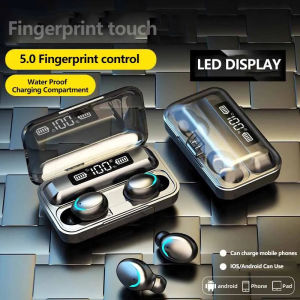 F9 TWS Wireless Earphones 9D Sound Noise Cancelling HiFi Headset Bluetooth 5.2 Waterproof Sports Earbuds Headphone Touch Control