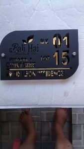 14X9 inch LASER CUT HOUSE/BUSINESS PLATE NUMBER/SIGNAGE/MARKER/ACRYLIC