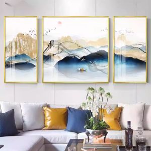 New Chinese Style Modern Minimalist Luxury Wealth Attracting Wall Hanging Painting