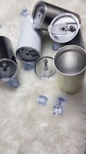 Tumbler GOOD MORNING POLOS 600ml Botol Sedotan Stainless Ice Americano