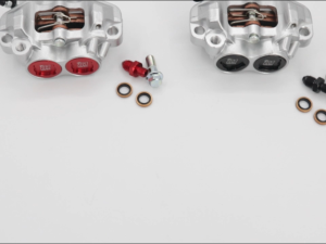 Brake Caliper CNC TYPE 8.1 Radial Mount with Bracket for Wave 125 100 XRM110 RS125 High Performance Dual Piston Design