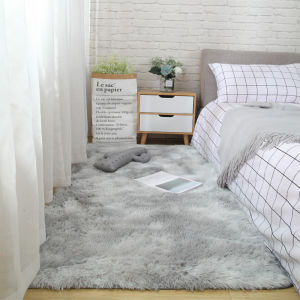 Nordic Style Tie-dye Gradient Shaggy Carpet Washable