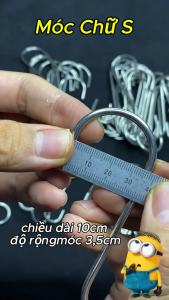 Móc treo đồ inox chữ S móc treo đò nhà tắm nhà bếp có nhiều cỡ lựa chọn