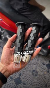 Handfat Handgrip Model Daytona Domino Octagon Karet Premium Black Kotak Universal Motor