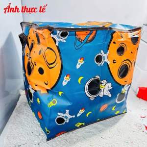 Hộp Vải Đựng Đồ Gấp Gọn 100L 42-40-40cm Kẻ Caro Trắng Đen Nắp Khóa Kéo Tay Cầm Tiện Lợi