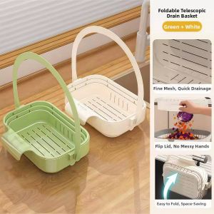 Foldable Expandable Sink Drain Basket For Kitchen