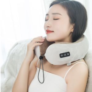 Pijat Bantal Getaran Menguleni Pemanas Tulang Belakang Leher Alat Pijat Tulang Belakang Leher Berbentuk U Bantal pijat leher 4 tombol