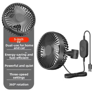Car Rear Fan Powerful Cooling 12V-24V