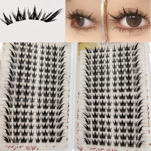 256 Pcs Manga Eyelashes Natural Appearance Anime Eyelashes Slim Korean Makeup Eyelashes Asian Style Eyelashes for Women