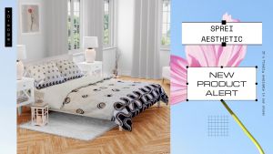 sprei 90x200-200x200 minimalis aesthetic tinggi 20cm