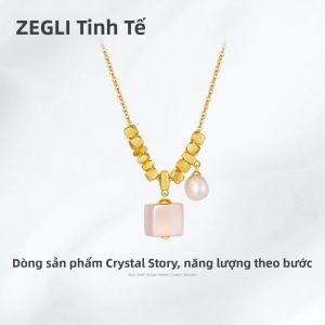 zengliu | Dây Chuyền Ngọc Trai Nước Ngọt & Tinh Thể Hồng