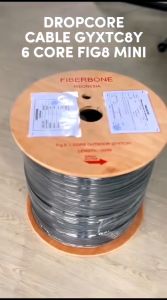 6 Core Fig8 Mini Tube Jelly Kabel Dropcore Ftth Fiber Optic Merk Fiberbone