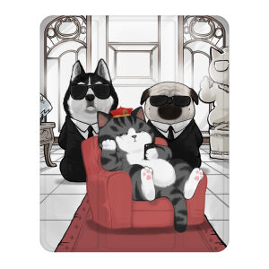 Wuhuang Cat 360 Rotating Pen Slot Lightweight Shockproof iPad Case for 2024 iPadPro 11 Air 6 Tablet Cover 12.9/11/10.9/10.2/Air45