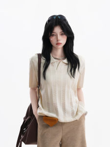 zuocisankon | High Quality Breathable Lace Up Polo T-shirt Short Sleeve