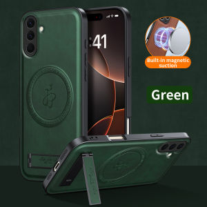 PU Leather Stand Case For Samsung A57 A37 A27 A07 A56 A26 A16 A06 A55 A54 Magnetic Cover For Magsafe Anti-Drop Full Camera Shell