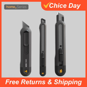 MiJia | Deli Snap-off Utility Knife Retractable Box Cutters 9mm 18mm High Carbon Steel Blades Auto Lock for Office Supplies Stationery