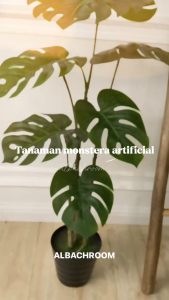 TANAMAN ARTIFICIAL POHON MONSTERA LATEX 90CM HIASAN DEKORASI SUDUT RUANG TAMU KANTOR RB6171