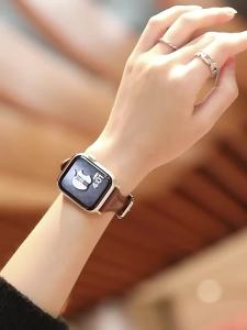 Slim leather strap for Apple Watch band ultra-2 49mm series 10 7 8 9 41mm/45mm 38mm/42mm Wrist bracelet iWatch SE 6 5 4 40mm/44m