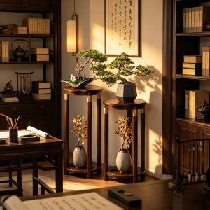 MINGZHIYIFAN | Chinese Solid Wood Flower Stand