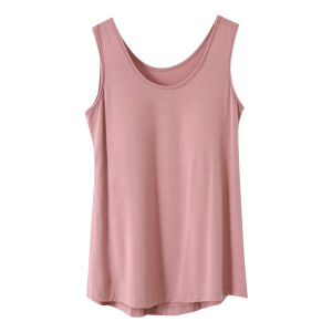 Modal Sleeveless Bra Tank Top 1 Layer Padding Home Wear