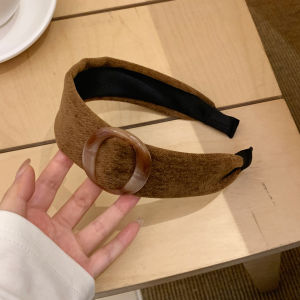 Retro Korean Wide Edge Hairband Womens High Hairline Headband Daily Outdoor Wear Pressing Hair Accessory Mango Jewelry