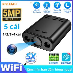 1-5 Chiếc 5MP HD Camera WiFi Mini Tích Hợp Pin Theo Dõi Con Người Hồng Ngoại Nhìn Đêm Di Động IP Giám Sát Từ Xa Máy Quay Phim