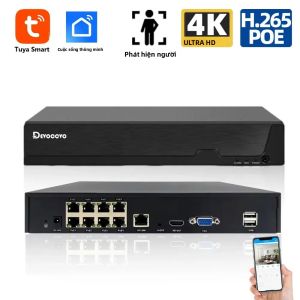 Hệ Thống Camera An Ninh Smart Life 4K 8 Kênh POE NVR 8MP Phát Hiện Chuyển Động H.265+ Giám Sát Mạng Ghi Âm Video Tương Thích Với Tuya