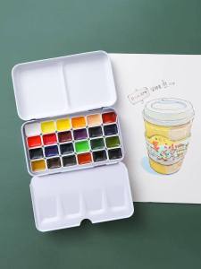 Academy Grade Watercolor Paint Set Professional Nail Art And Drawing Kit Smaller Packaging by Shimmingk for Art Supplies