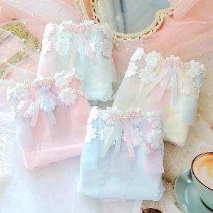 New Pure Cotton Rainbow Lace Edge Triangle Underwear Womens Seamless Comfortable Briefs Sweet Fairy Style Swimming Suit