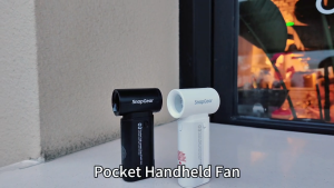 SnapGear Mini Fan POCKET Portable Handheld Fan 4000mAh Battery - Mini Size Max Power 12H Turbo Cooling only 153g Bladeless outdoor Fan