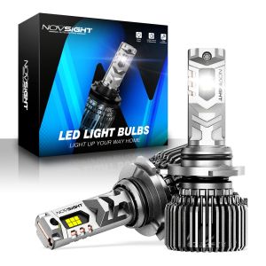 Novsight N75 LED Lights for Car HB4 9006 LED Headlight Bulb Kit High/Low Beam Fog Light 100W 20000LM 6500K Super Bright Plug&Play 2Pcs 1 Year Warranty