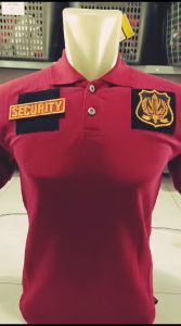 Kaos Kerah Pria Security Velcro Logo Kuning Bisa Copot Pasang Banyak Pilihan Warna BKS