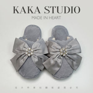 รองเท้าแตะผ้าฝ้ายแบบสวมหัวสำหรับคู่รัก ฤดูใบไม้ร่วง/ฤดูหนาว รองเท้าแตะผ้าขนแกะแบบสวมหัวสไตล์เกาหลี รองเท้าแตะแบบสวมหัว รองเท้าแตะบ้าน