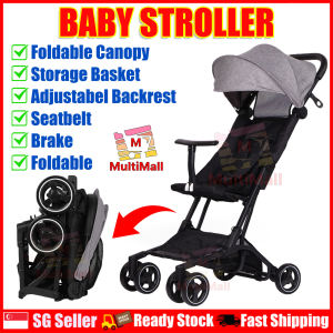 Foldable Baby Stroller | Baby stroller cabin size | Light Weight Stroller | Travel Stroller with Adjustable Backrest Brake Storage Basket | Cabin Stroller | Lightweight Stroller | Kid Stroller | Foldable Stroller