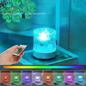 IWP | RGB 16 Colors Water Ripple Atmosphere Light Remote Control Dynamic Flame Starry Sky Romantic Bedroom Decor Projection Night Lamp