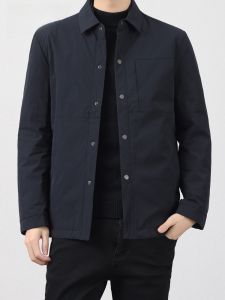 HENGYUANXIANG | Winter Lightweight Goose Down Jacket Mens New 2025 Warm Shirt Collar Coat Fashionable Casual Style Polyester Fiber Outerwear