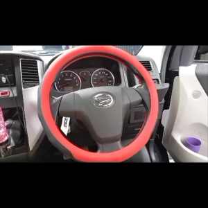 Sarung Stir Benang Hitam & Merah Bahan Berkualitas/Bungkus Stir Premium Diameter 38CM