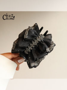 French Style Hebe Water Diamond Mesh Hair Clip Womens Fixed Hair Accessories Elegant Hair Clip Hairband Hairpin for All Occasions