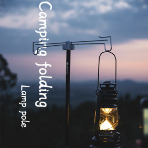 Camping Lamp Post Pole Multifunctional Foldable Lantern Stand Detachable Light Bracket Hiking Fishing Outdoor Tool