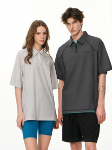 FORNINES | Cool Sunscreen Half-zip Polo Shirt