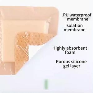 5Pcs Foam Wound Dressing Silicone Waterproof Patch for Pressure Ulcers & Bedsores Foam Pad for Bedridden Patients