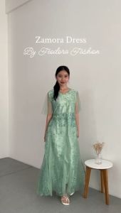 Feodora Fashion / Dress zamora / Dress party terbaru  / pakaian wanita model dress / dress wanita premium / dress party (GOOD QUALITY)