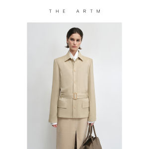 Vintage Style Linen Waist-Fitted Jacket